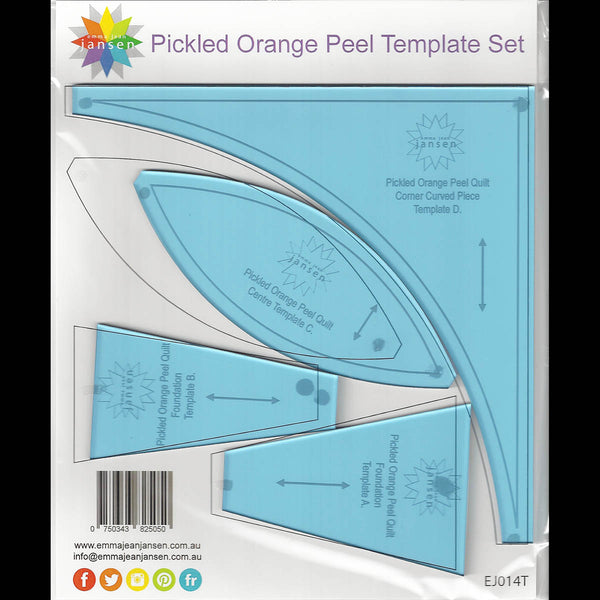 PICKLED ORANGE PEEL & TEMPLATE SET - Quilt Pattern - by Australian Designer Emma Jean Jansen