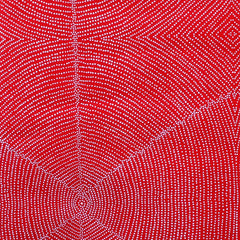 PLUM SEEDS RED by Aboriginal Artist  KATHLEEN PITJARA