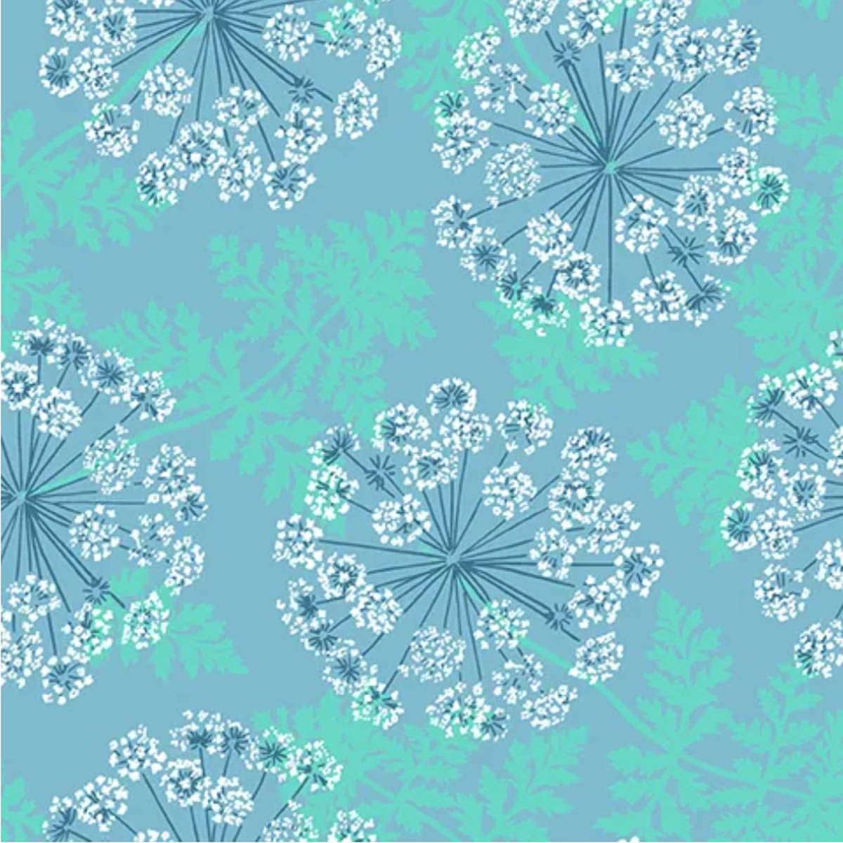 A/ Flora & Fauna QUEEN ANNE'S LACE BLUE