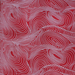 RIVER DREAMING RED by Australian Aboriginal Artist BARBARA EGAN