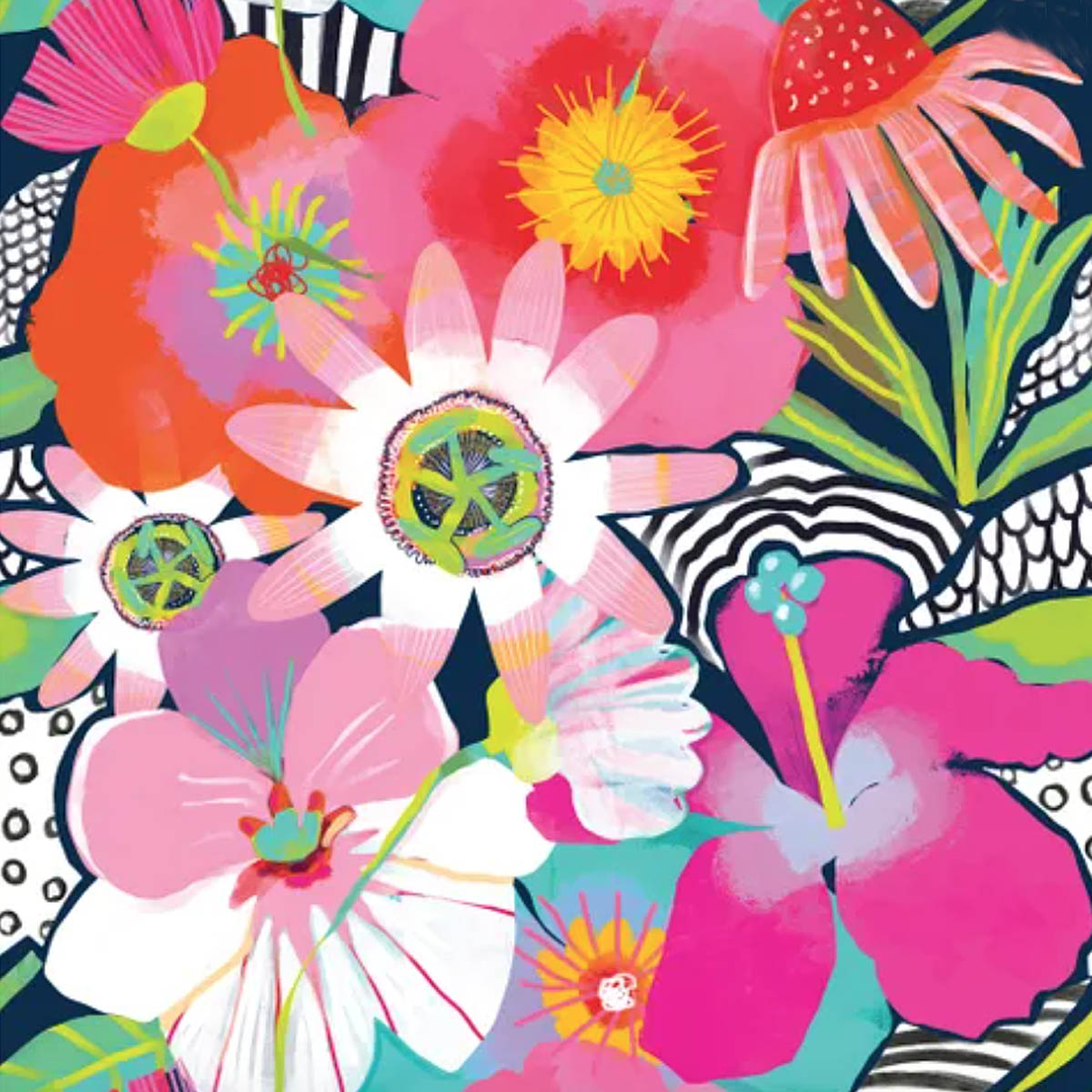 D/F FLORAL by Australian artist Robyn Hammond for Devonstone (Australia)- 100% Cotton