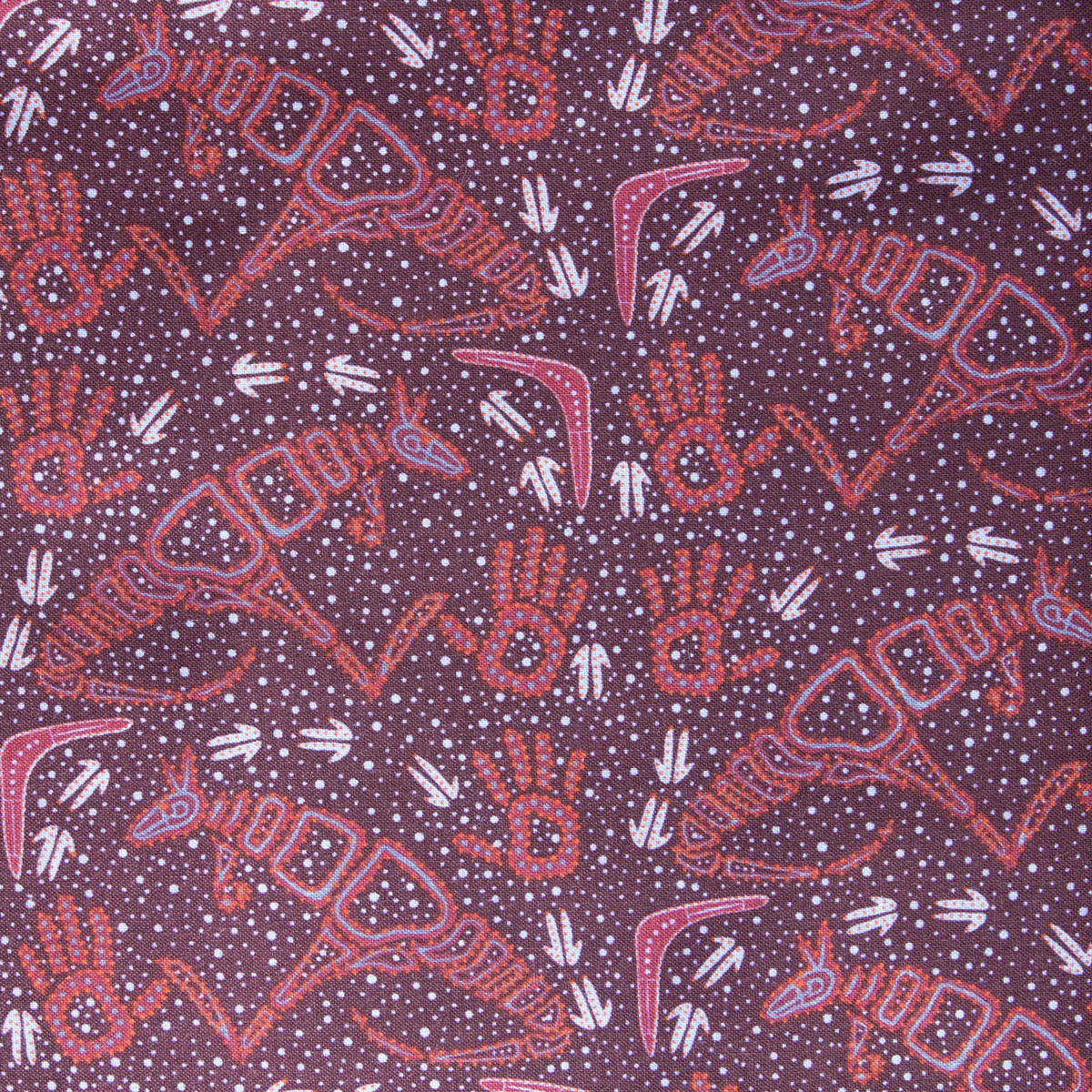 ROCK ART DREAMING BURGUNDY by Aboriginal Artist Andrew Braedon