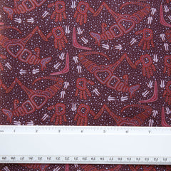 ROCK ART DREAMING BURGUNDY by Aboriginal Artist Andrew Braedon