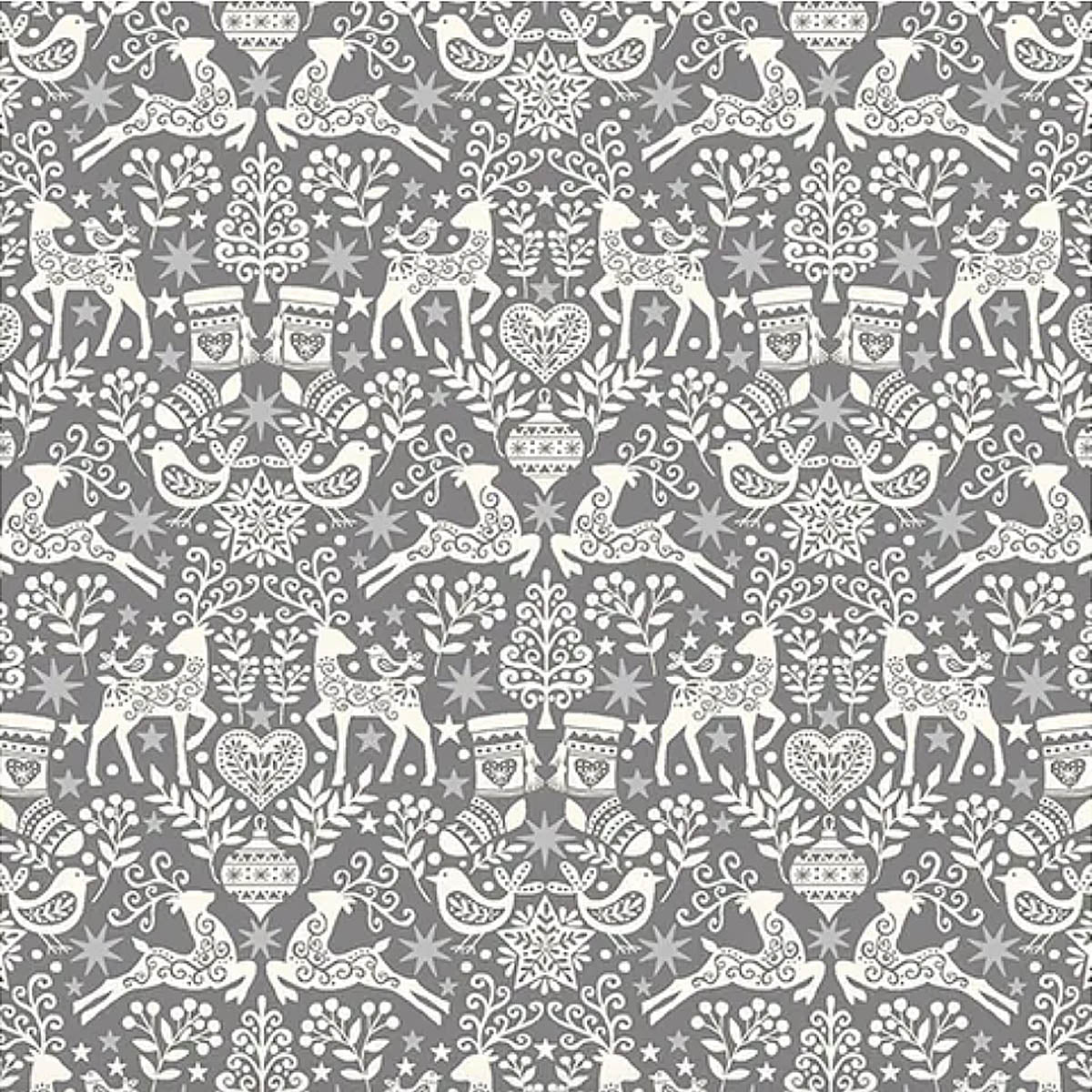 FOLKLORE - SCANDI CHRISTMAS 2022 - 100% Cotton - by Makower UK