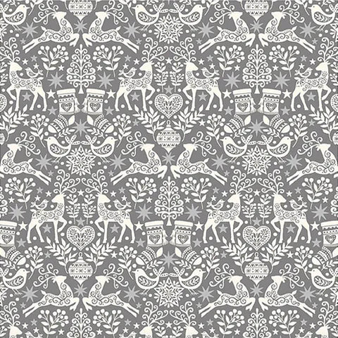 FOLKLORE - SCANDI CHRISTMAS 2022 - 100% Cotton - by Makower UK