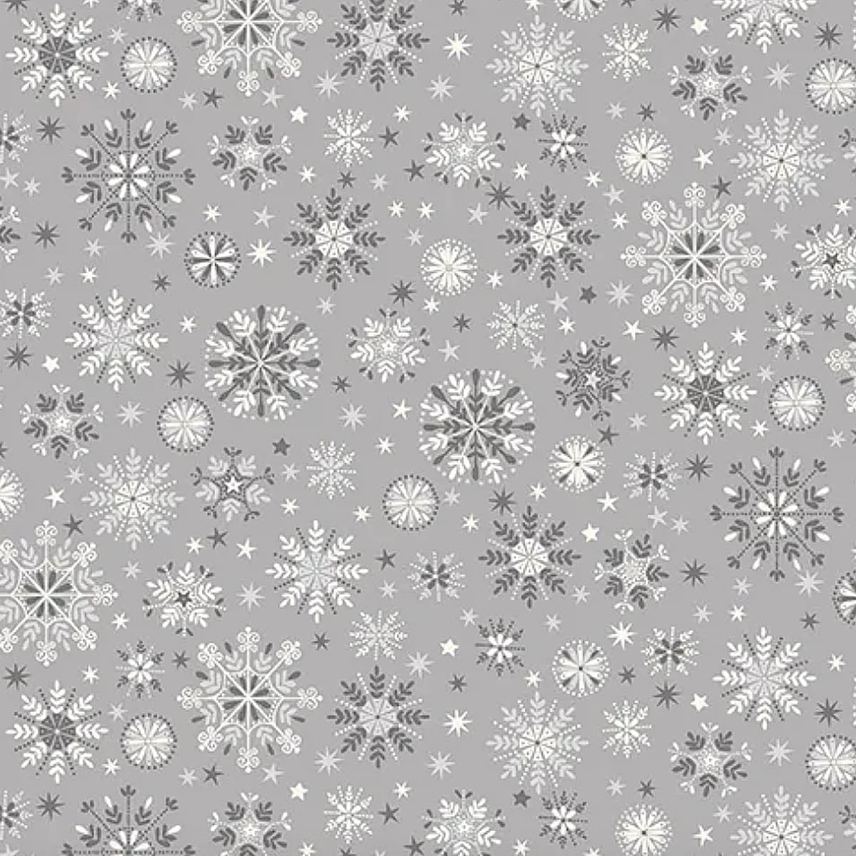 SNOWFLAKES - SCANDI CHRISTMAS 2022 - 100% Cotton - by Makower UK