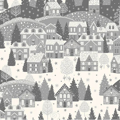VILLAGE - SCANDI CHRISTMAS 2022 - 100% Cotton - by Makower UK