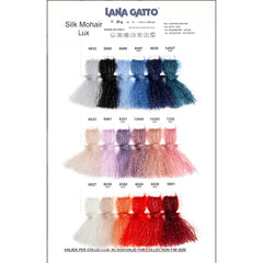 LANA GATTO - SILK MOHAIR LUX (Sparkly Lurex) -  78% SuperKid Mohair, 14% Silk, 4% Nylon, 4% Polyester - 2ply/Fingering - Ball 25g 212m/231yds  CHOOSE COLOUR