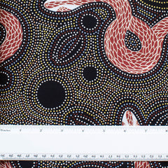 SNAKE & EMU by Australian Aboriginal artist W. Evans