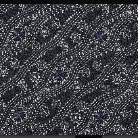 STARS IN THE SKY BLACK by Australian Aboriginal Artist Geraldine Riley