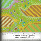 KF/ STRIPED HERALDIC GREEN- Kaffe Fassett