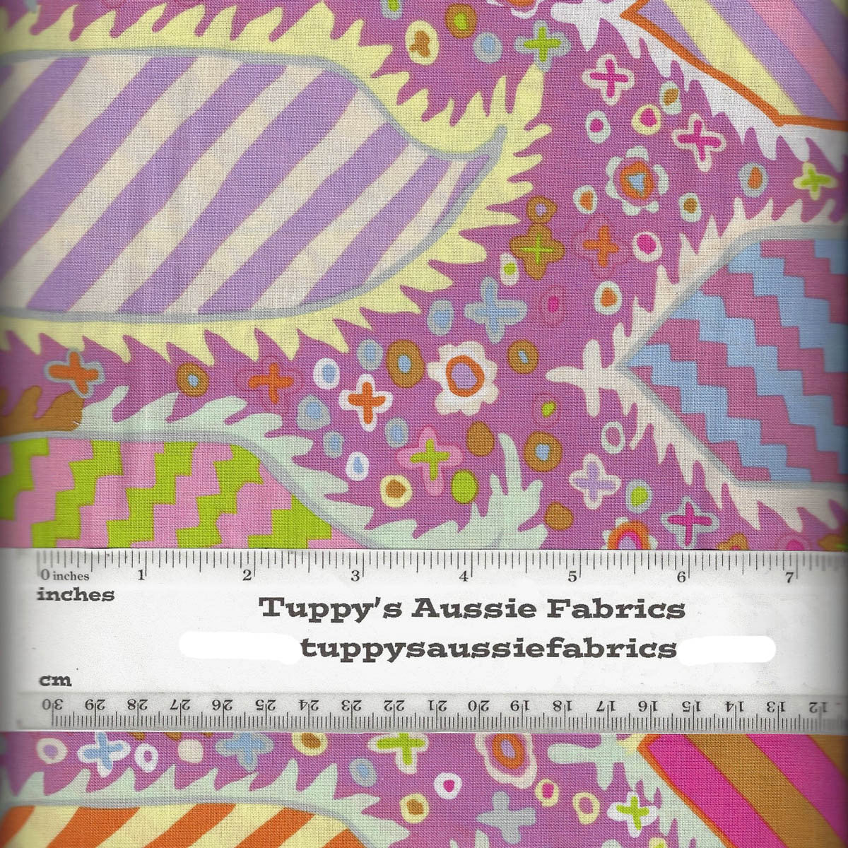 KF/ STRIPED HERALDIC PINK- Kaffe Fassett