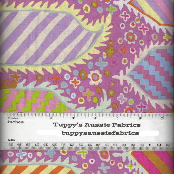 KF/ STRIPED HERALDIC PINK- Kaffe Fassett