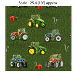 KK/ The Night Before Christmas - TRACTORS GREEN - Australian Rural Themed
