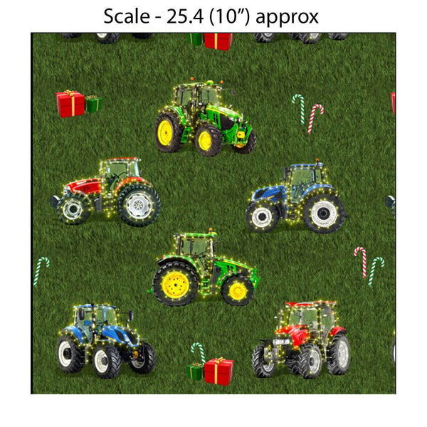 KK/ The Night Before Christmas - TRACTORS GREEN - Australian Rural Themed