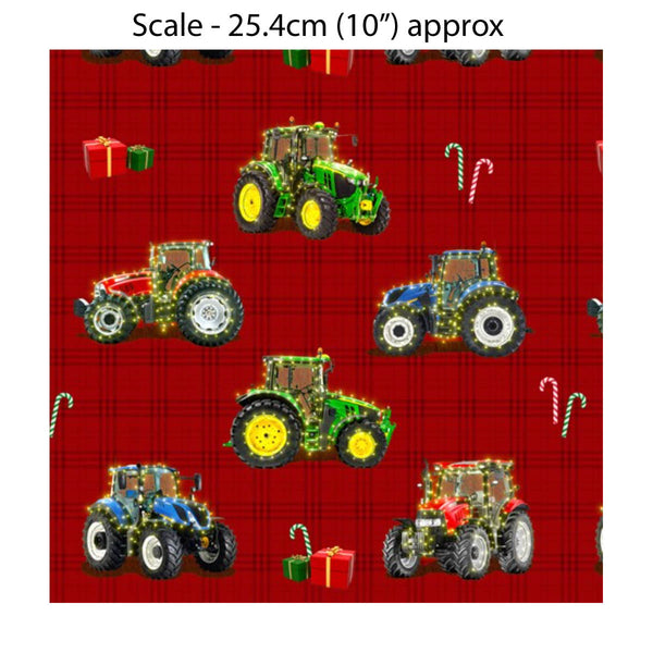 KK/ The Night Before Christmas - TRACTORS RED - Australian Rural Themed