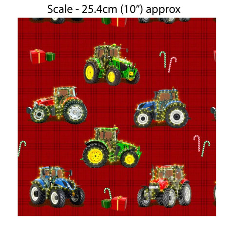 KK/ The Night Before Christmas - TRACTORS RED - Australian Rural Themed