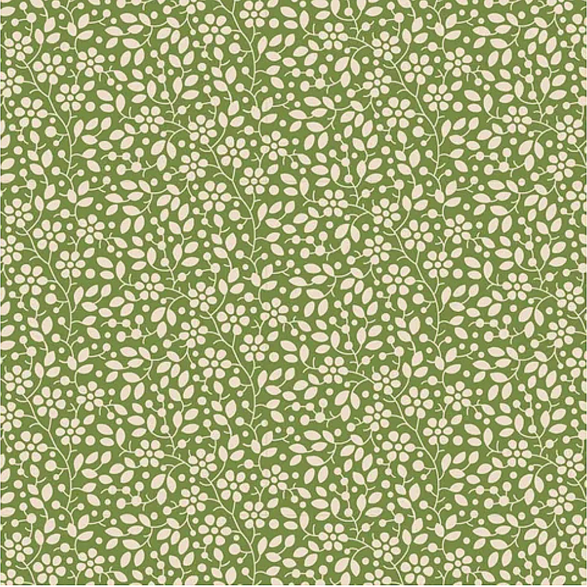 Tilda PIE IN THE SKY/CLOUDPIE  - #110070 Floral Vine - Green