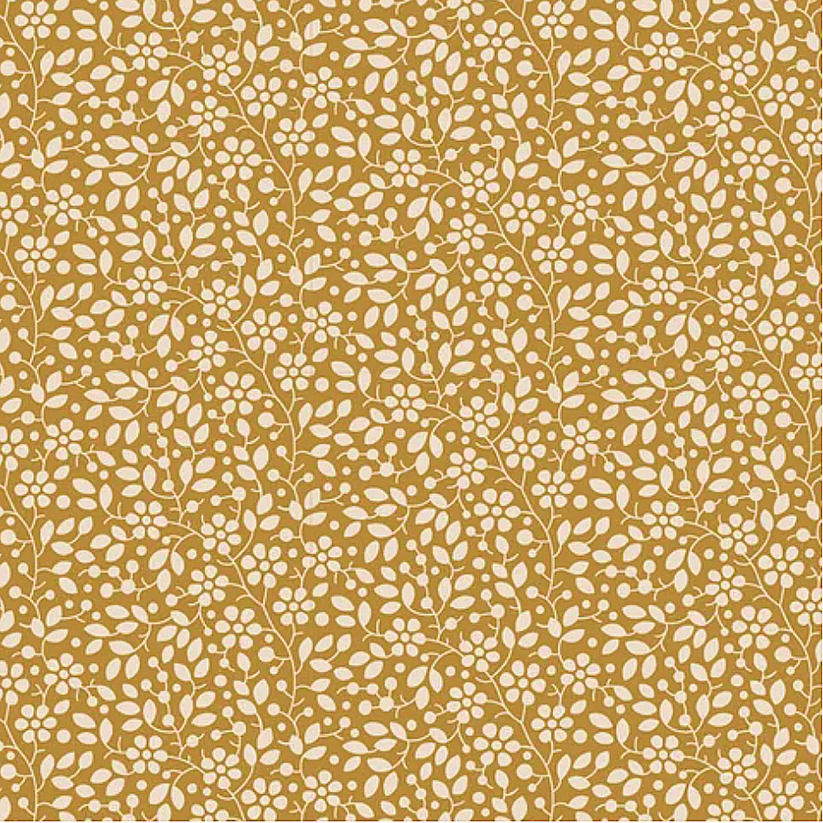 Tilda PIE IN THE SKY/CLOUDPIE  - #110064 Floral Vine - Mustard