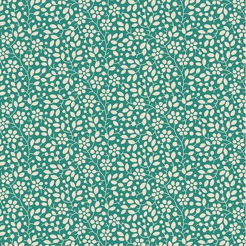 Tilda PIE IN THE SKY/CLOUDPIE  - #110069 Floral Vine - Teal Green