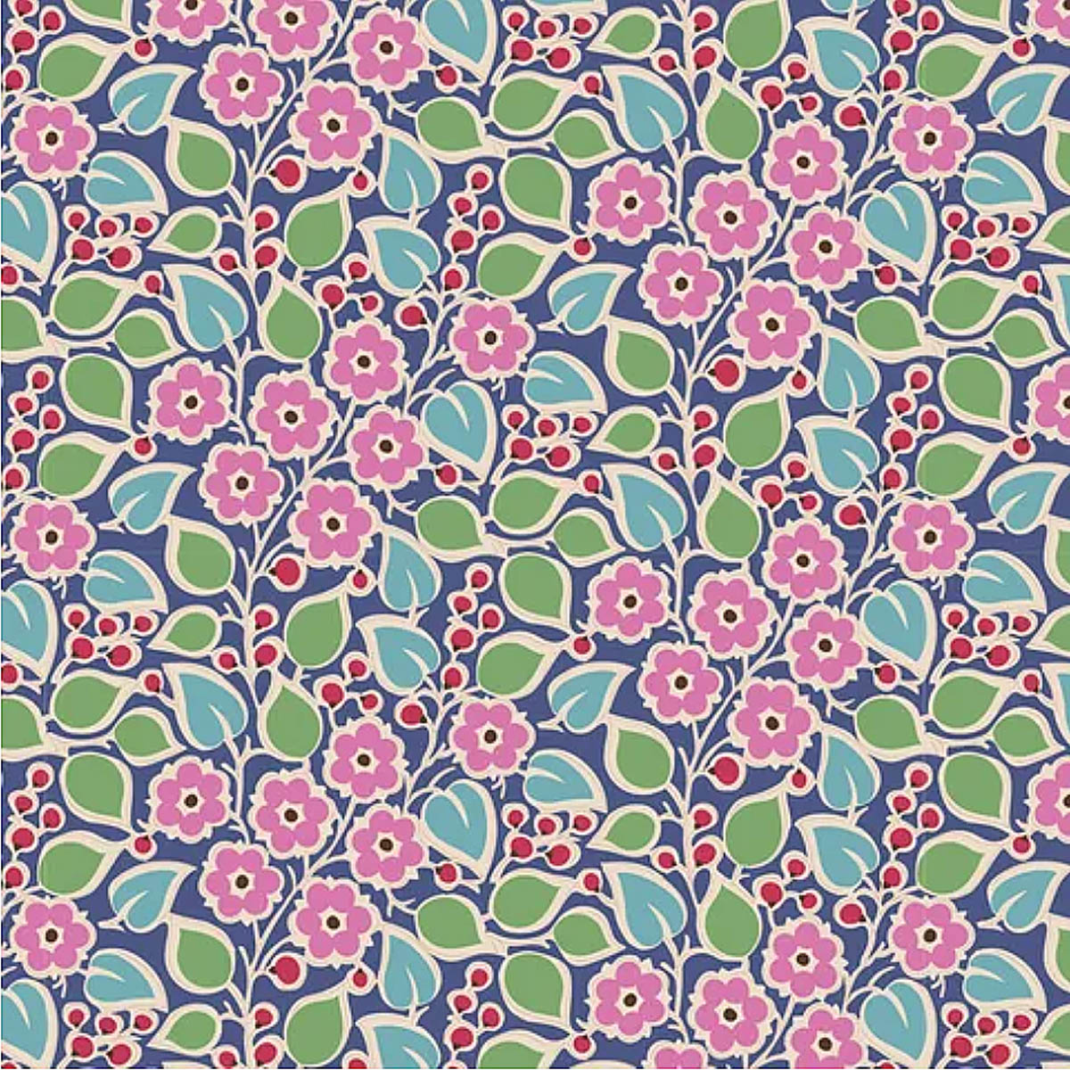 Tilda PIE IN THE SKY  - #100490 Topsy Turvy Floral - Blue