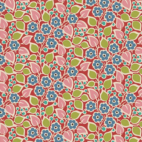 Tilda PIE IN THE SKY  - #100492 Topsy Turvy Floral - Red