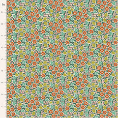 Tilda PIE IN THE SKY  - #100499 Topsy Turvy Floral - Pine Green