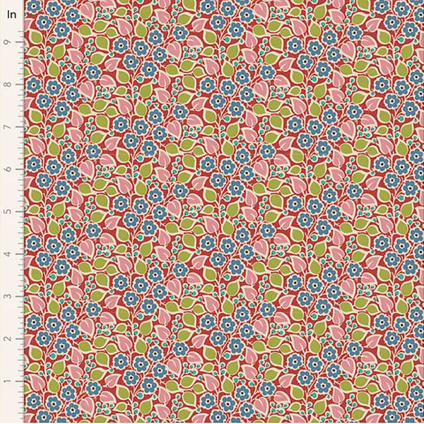Tilda PIE IN THE SKY  - #100492 Topsy Turvy Floral - Red