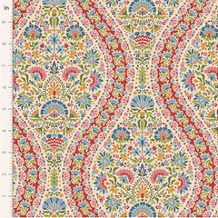 Tilda PIE IN THE SKY  - #100491 Whimsybird Floral - RED