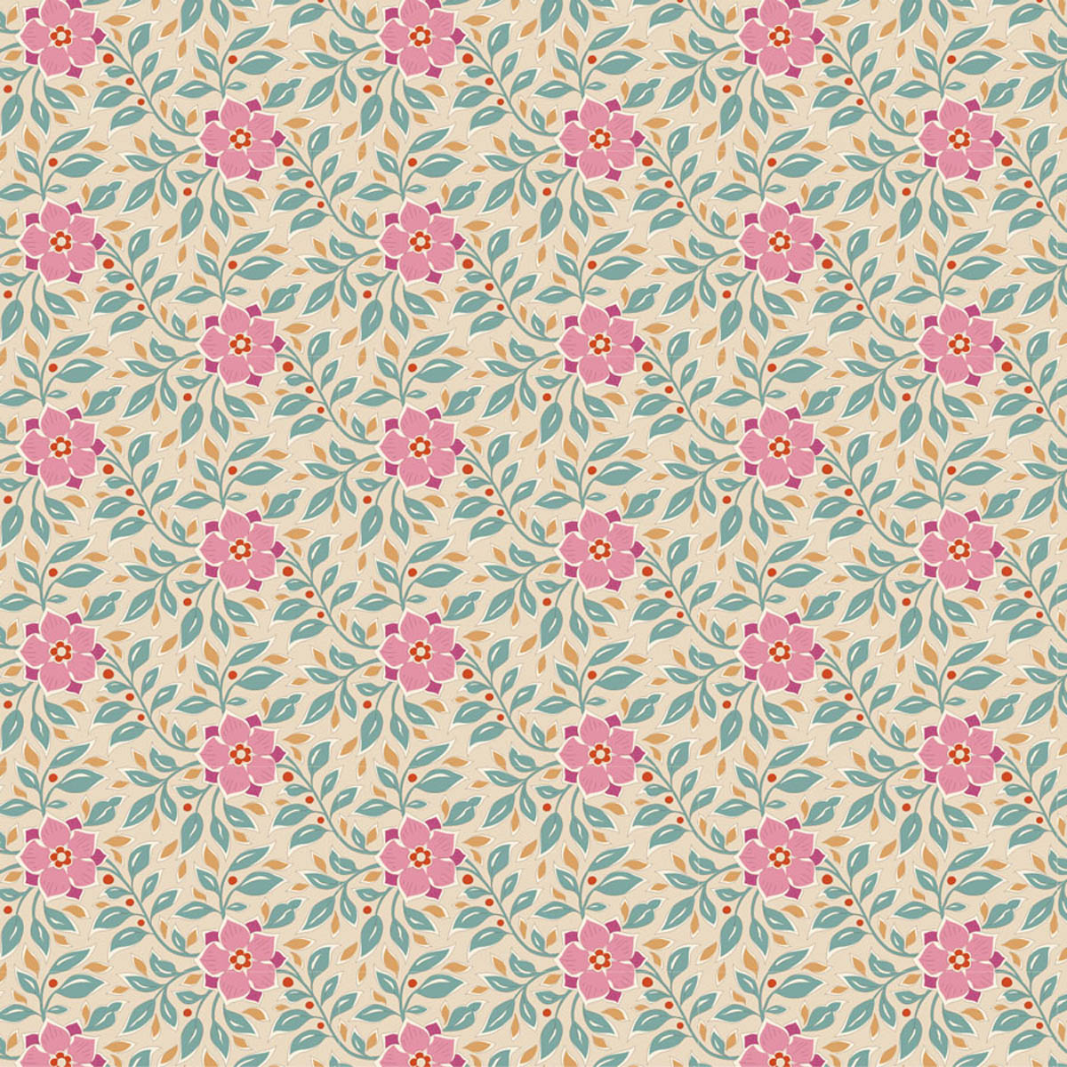 Tilda WINDY DAYS -  FAT QUARTER BUNDLE - 5 FQ's - GREY/TEAL