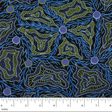 WOMEN'S BODY PAINTING BLUE by Australian Aboriginal Artist Cindy Wallace