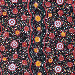 WILD BEANS BLACK by Aboriginal Artist AUDREY NAPANANGKA