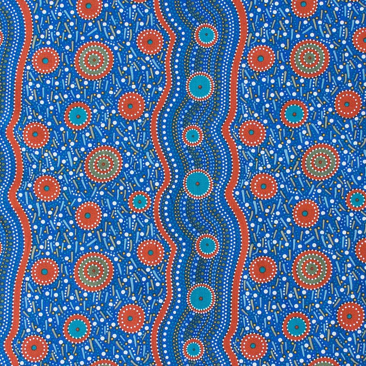 WILD BEANS BLUE by Aboriginal Artist AUDREY NAPANANGKA
