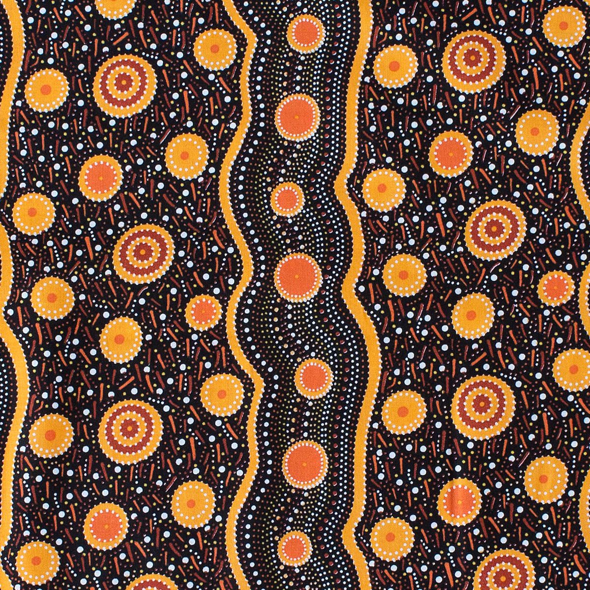 WILD BEANS GOLD by Aboriginal Artist AUDREY NAPANANGKA