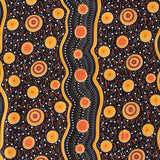 WILD BEANS GOLD by Aboriginal Artist AUDREY NAPANANGKA