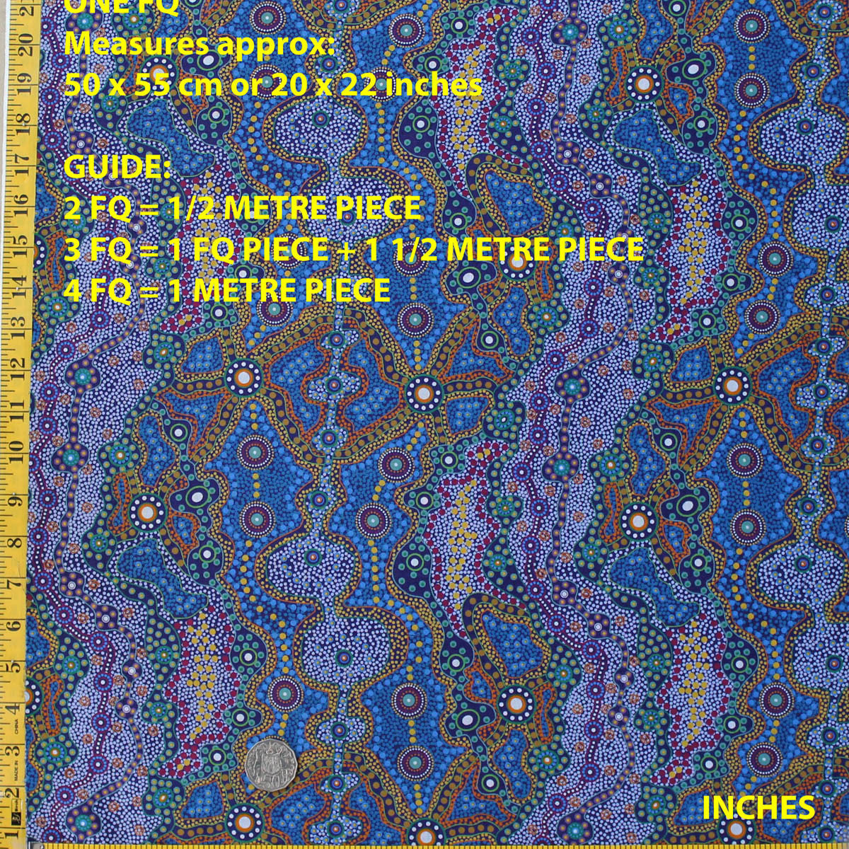 YALKE BLUE by Australian Aboriginal Artist June Smith