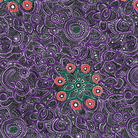 YALLAROO PURPLE by Aboriginal Artist JUNE SMITH