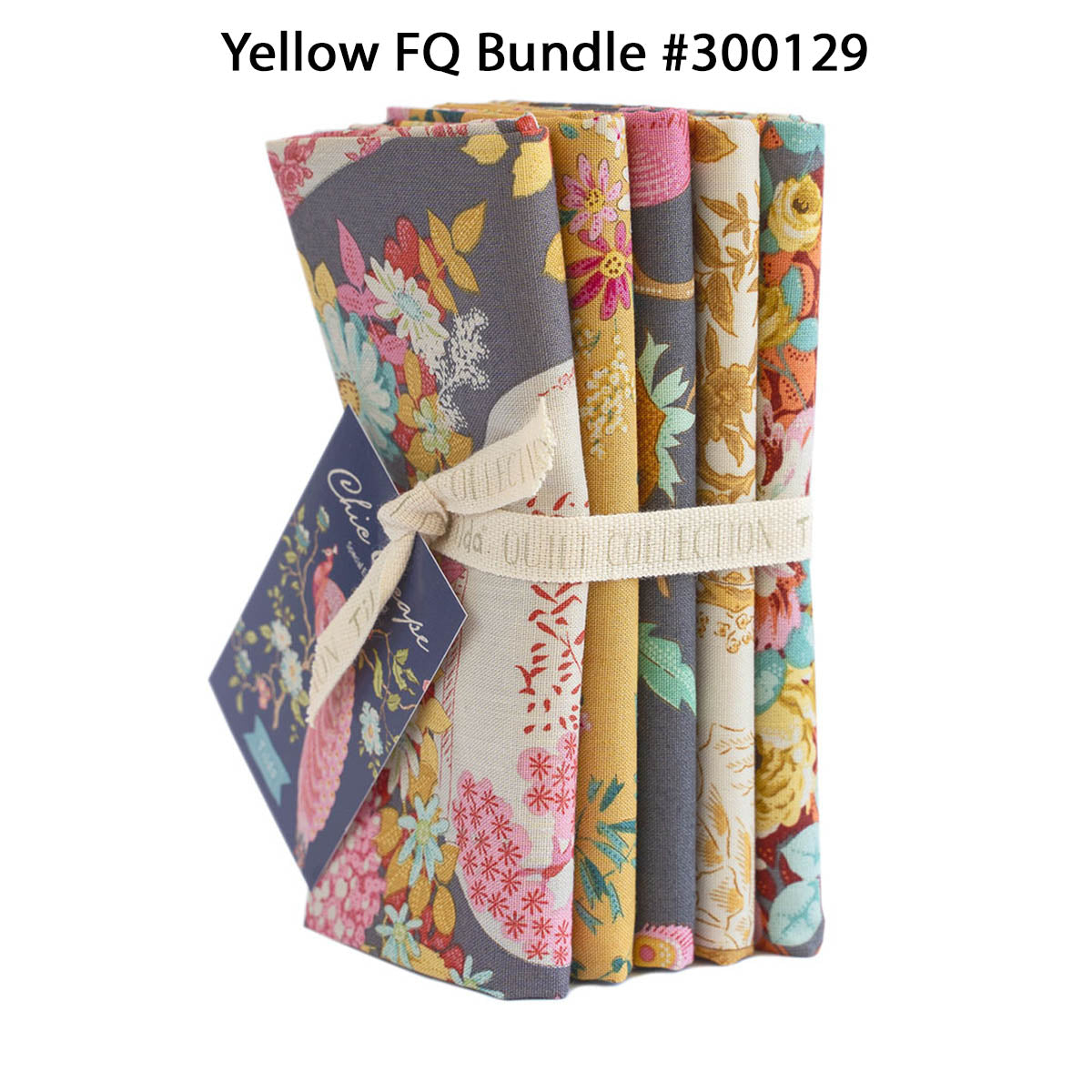 Tilda CHIC ESCAPE - FQ Bundle Yellow - # 300129 - 5 FQ's