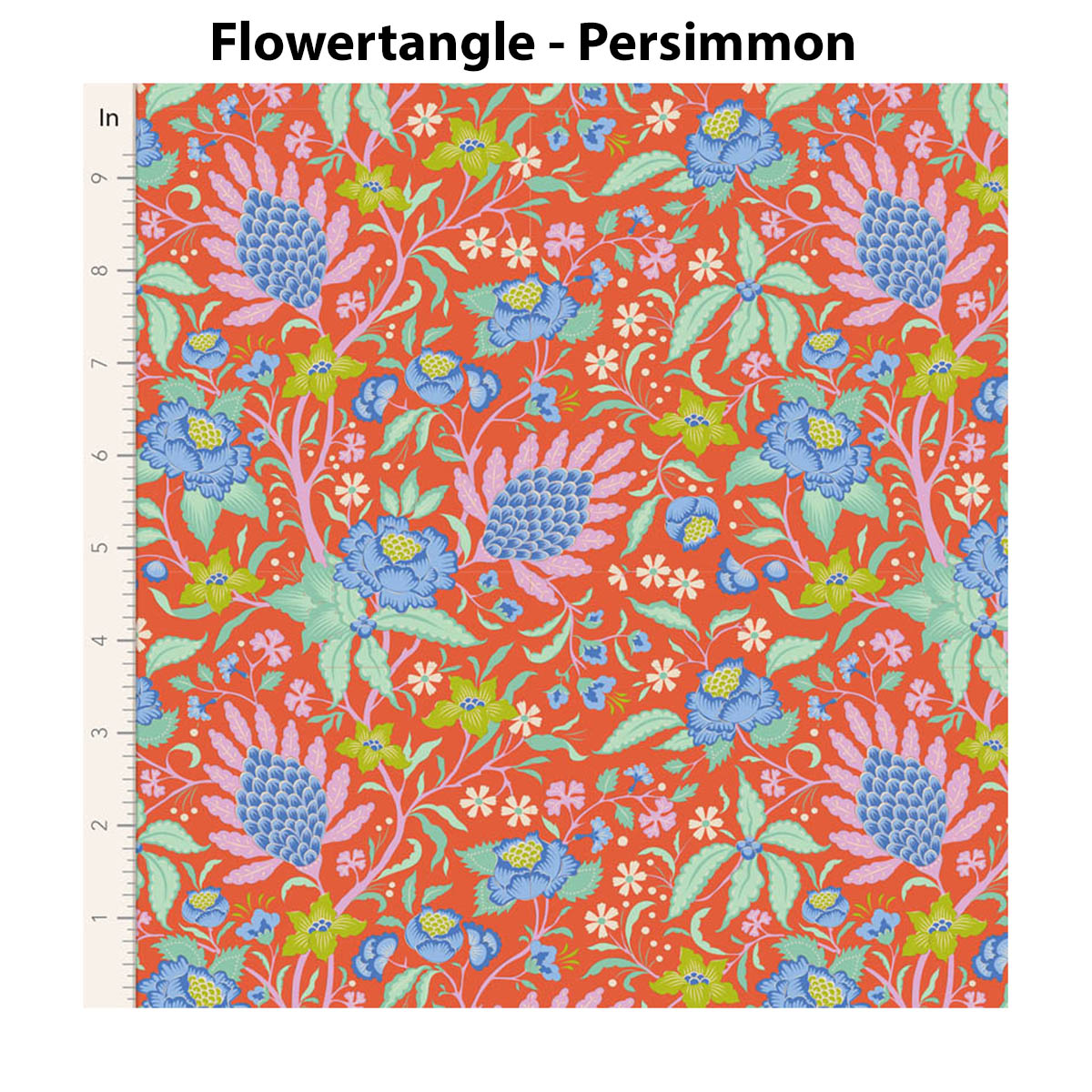 Tilda - BLOOMSVILLE COLLECTION - Flowertangle - Persimmon