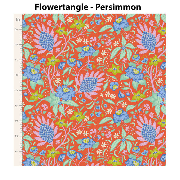 Tilda - BLOOMSVILLE COLLECTION - Flowertangle - Persimmon