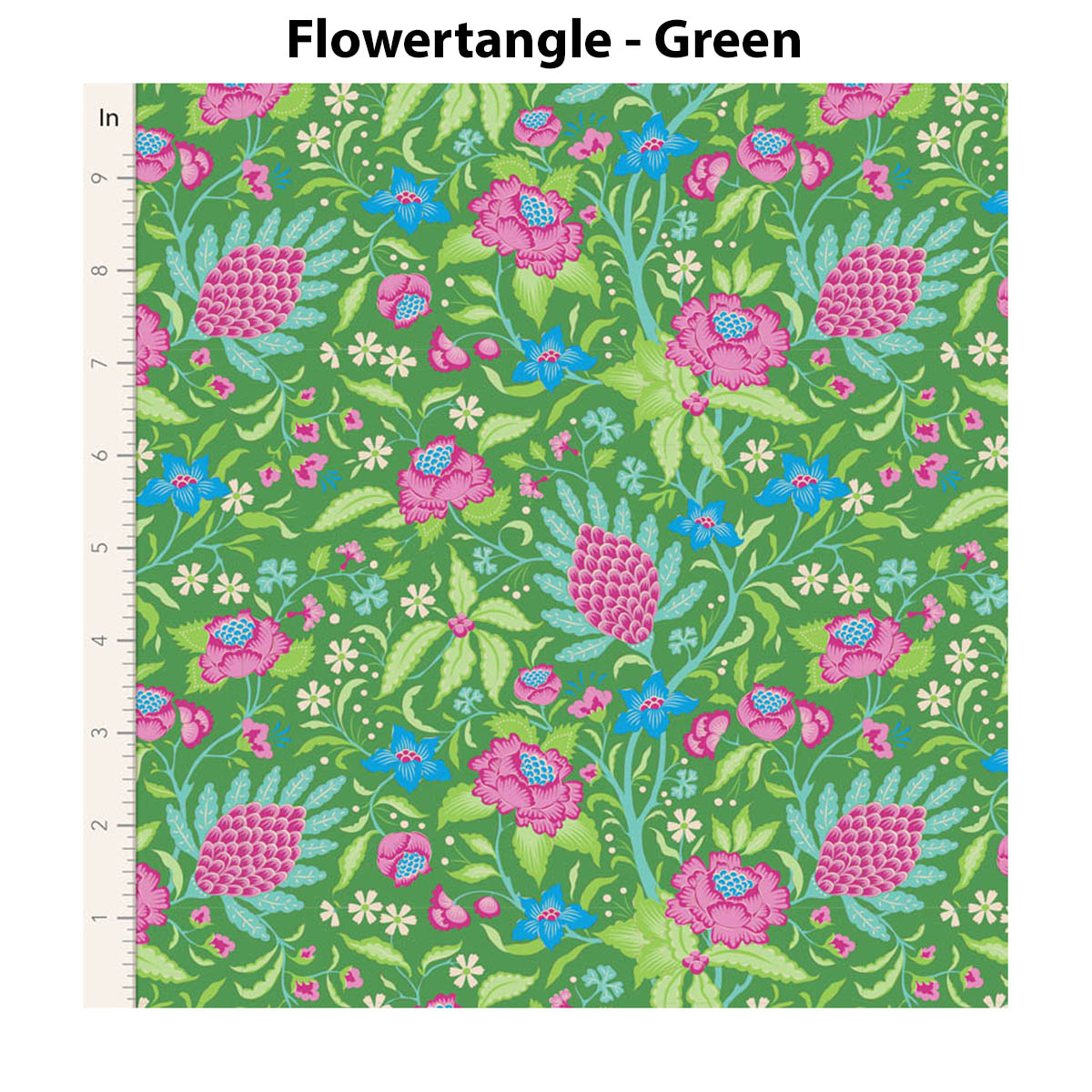 Tilda - BLOOMSVILLE COLLECTION - Flowertangle - Green