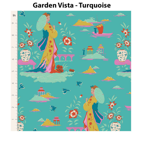 Tilda - BLOOMSVILLE COLLECTION - Garden Vista - Turquoise