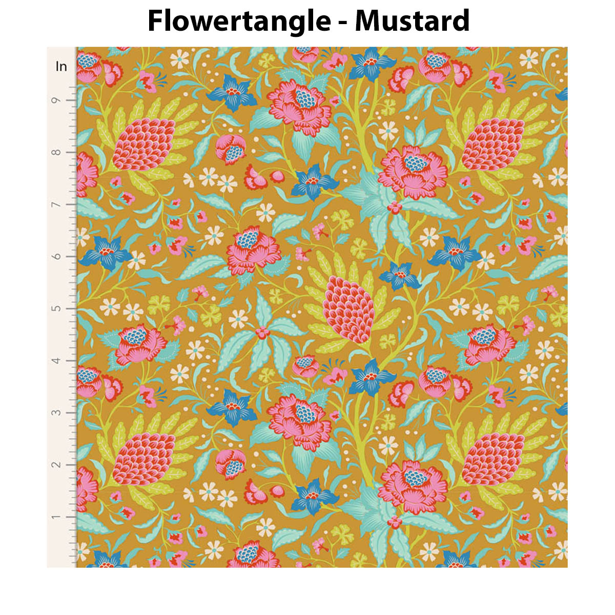 Tilda - BLOOMSVILLE COLLECTION - Flowertangle - Mustard