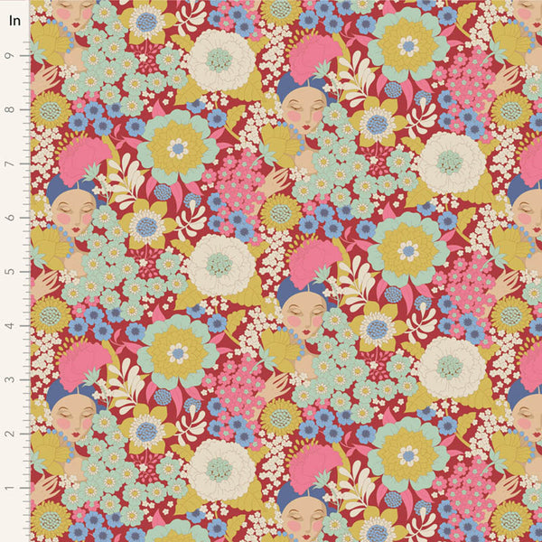 Tilda - WALLFLOWER - Wallflower Burgundy # 100606