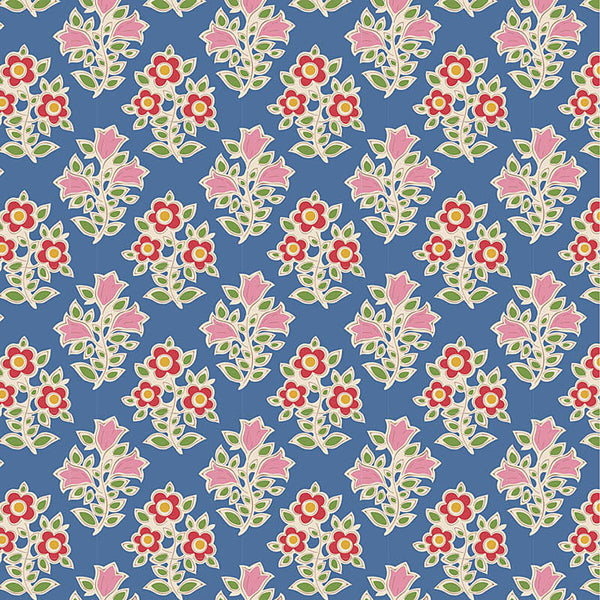 Tilda - JUBILEE - Farm Flowers  - Blue 110101