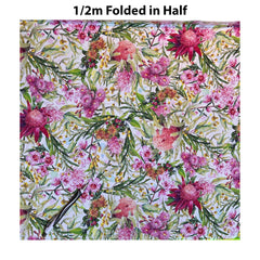 D/F WILDFLOWERS #1 by Australian artist CARLIE EDWARDS for Devonstone (Australia)- 100% Cotton