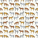 D/RT RED TRACTOR COLLECTION - Horses (small pattern) Light Muslin DV4203