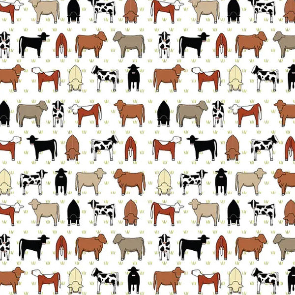 D/RT RED TRACTOR COLLECTION - Cattle White (small pattern) DV54750