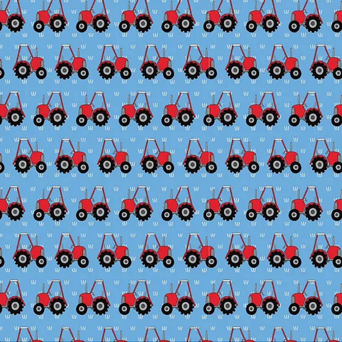 D/RT RED TRACTOR COLLECTION - Red Tractors Blue (small pattern) DV54755