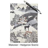 HEDGEROW SCENIC GREY - 100% Cotton - by Makower UK